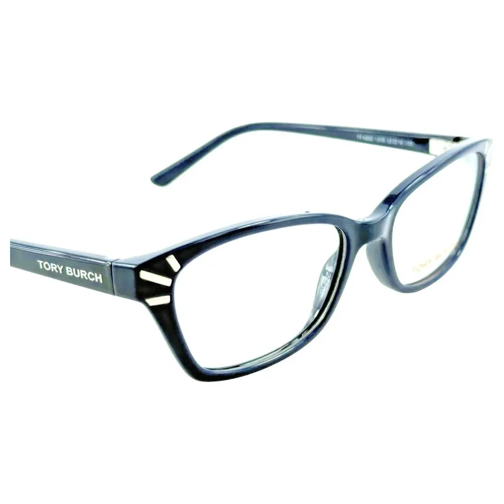 Tory Burch TY4002 Womens Plastic Eyeglass Frame 1370 Navy Silver 52-16